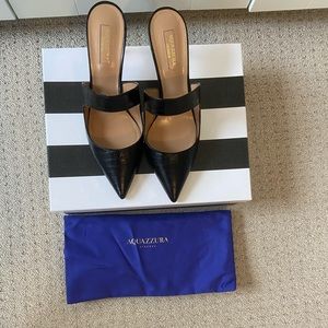 Authentic Aquazzura Forever Mules - 75mm, sz 38